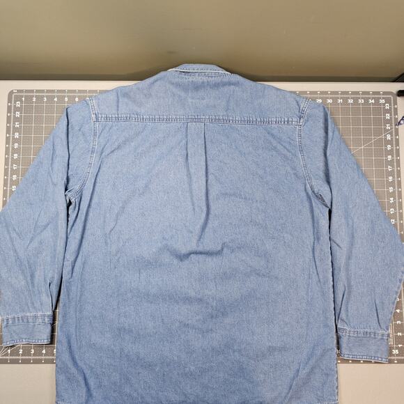 Vintage Dickies Shirt XL Denim Workwear 90s Y2K Americana Retro Outdoors Biker - Picture 9 of 12